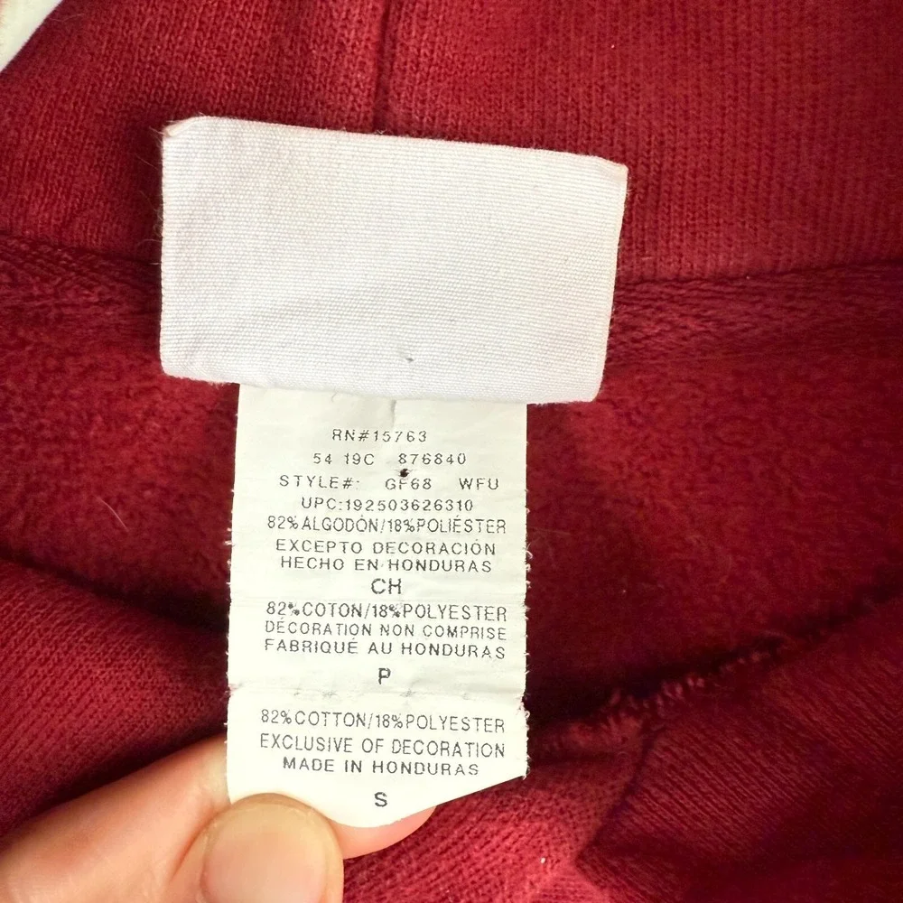 Champion Mens‎ Reverse Weave Hoodie Sweatshirt Size S Red Pullover Athletic Gym